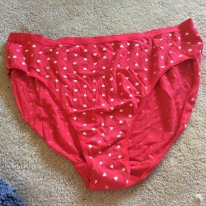 Red Heart High Leg Brief